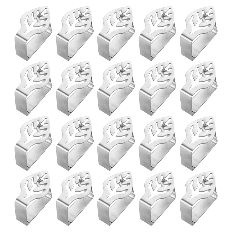 20PCS Cat Paw Tablecloth Clips Stainless Steel Adjustable Non Slip Fabric Clamps for Hotel Outdoor Party Wedding Event Decor