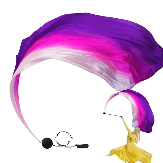 Silk Gradient Veil Poi Dance Flags