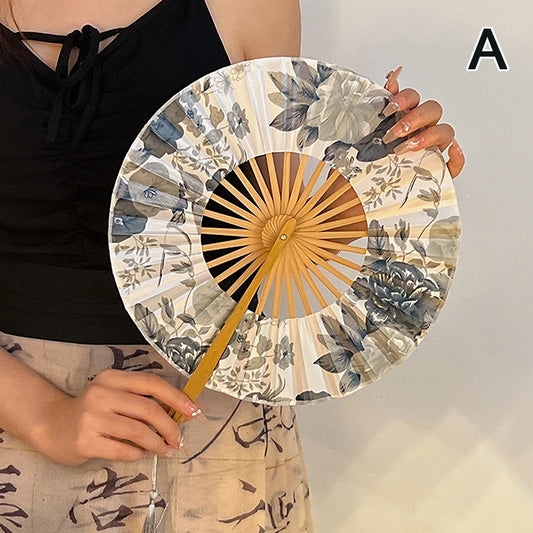 Cheongsam Hanfu Ancient Ink Silk Fan