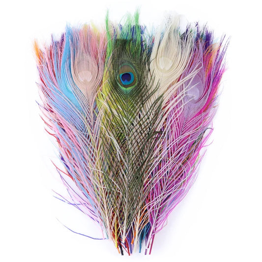 Premium Peacock Eye Feathers 10PC