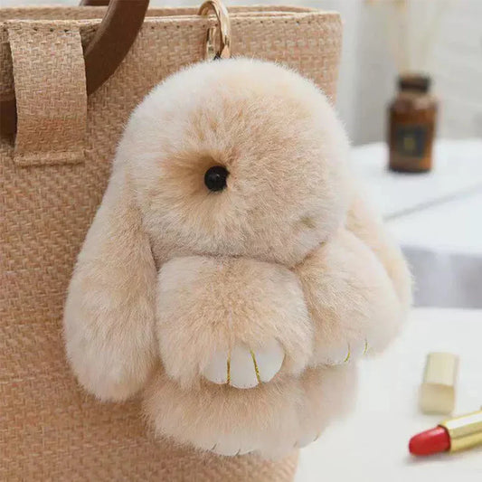15cm Women's Rabbit Fur Keychain Pendant