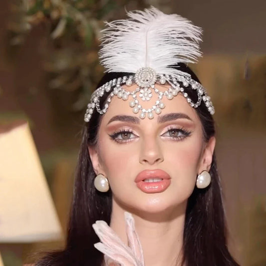 Ostrich Feather Headband Hair Accessory