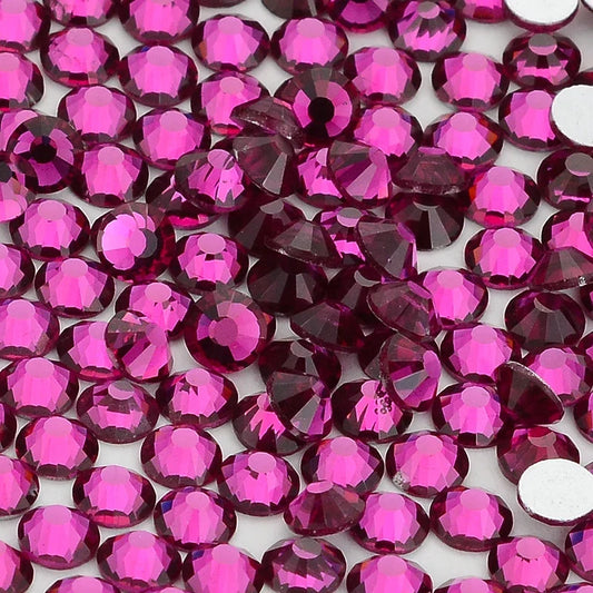 SS3-SS30 Red Series Hotfix Glass Flat-Back Rhinestones