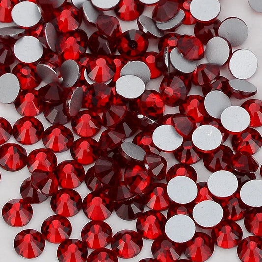 SS3-SS30 Red Series Non-Hotfix Glass Flat-Back Rhinestones