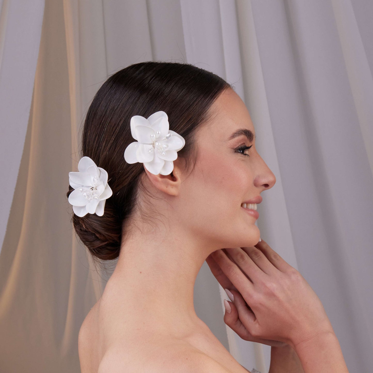 Two-Piece Resin Flower Hair Pin Set