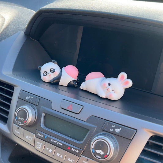 Cute Animal Car Ornament – Resin Bouncy Butt Dashboard Accessory