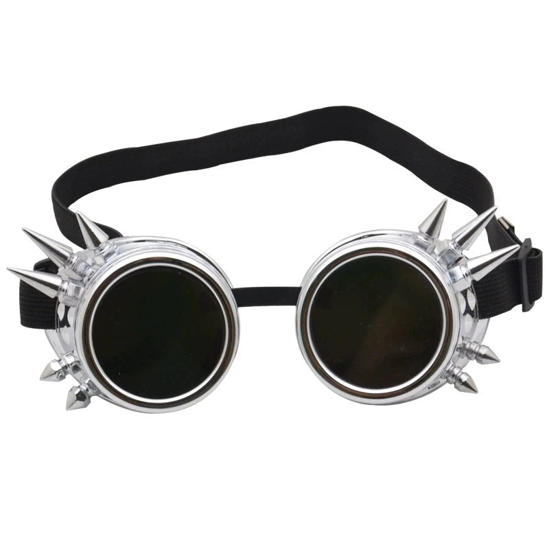 2026 Welding Round Goggle Steampunk Cyber Goth Sunglasses Rivet Spiked Goggles Cosplay Antique Victorian Gafas Hombre
