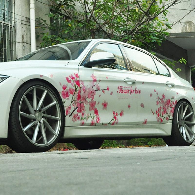 Cherry Blossom Floral Car Auto Vinyl Decals Peel Sticker