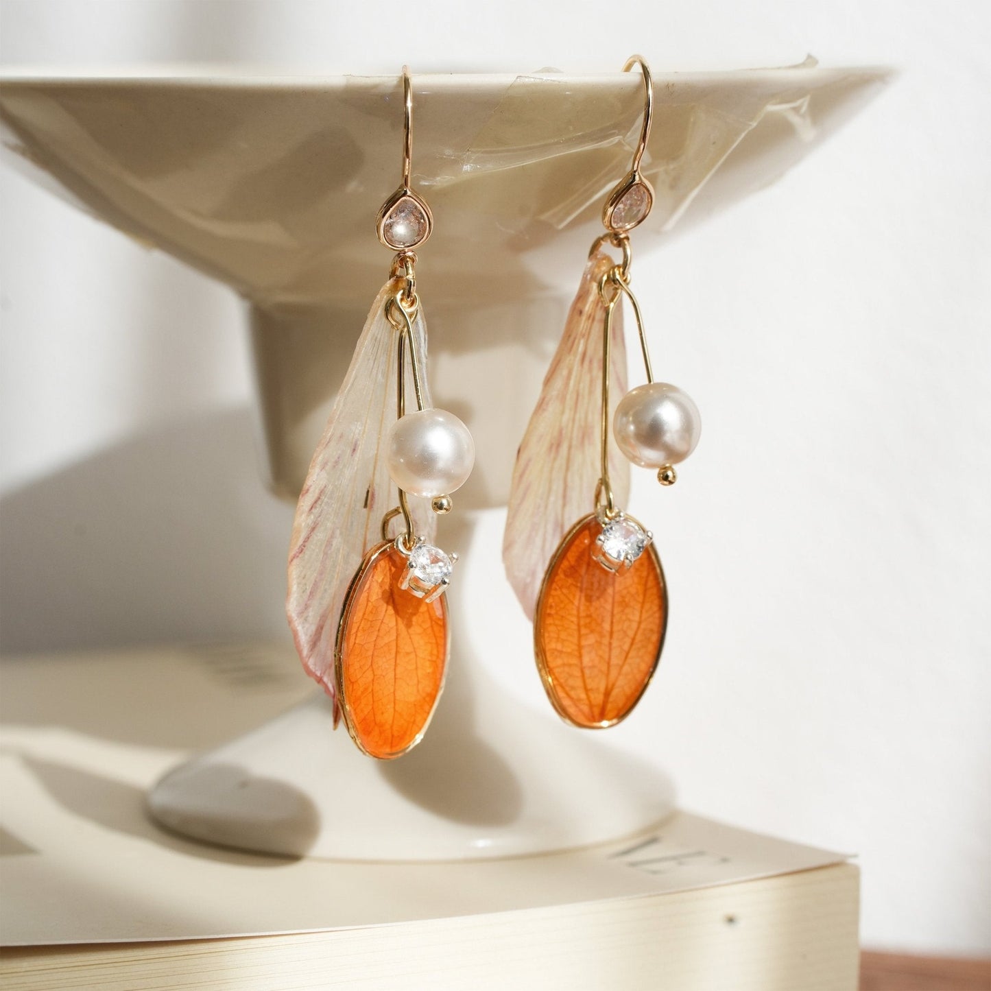 "Fairy Wings" Real Alstroemeria Petal Earrings