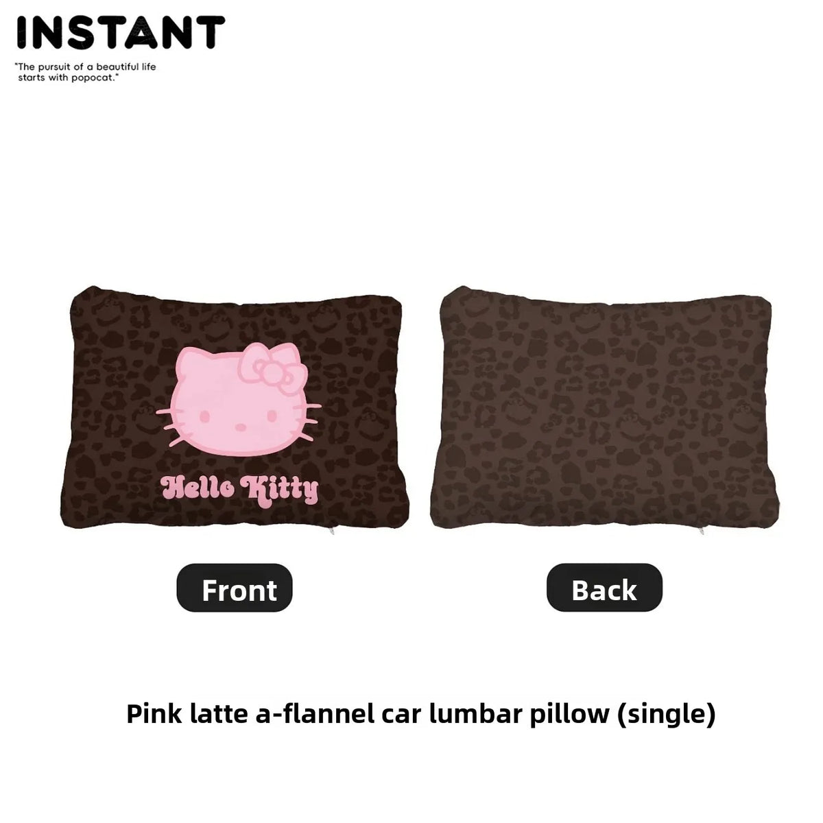 Hello Kitty Car Headrest Pillow Winter Warm Plush Doll Neck & Lumbar Support Cushion Adjustable Car Seat Pillow Seat Belt Cover