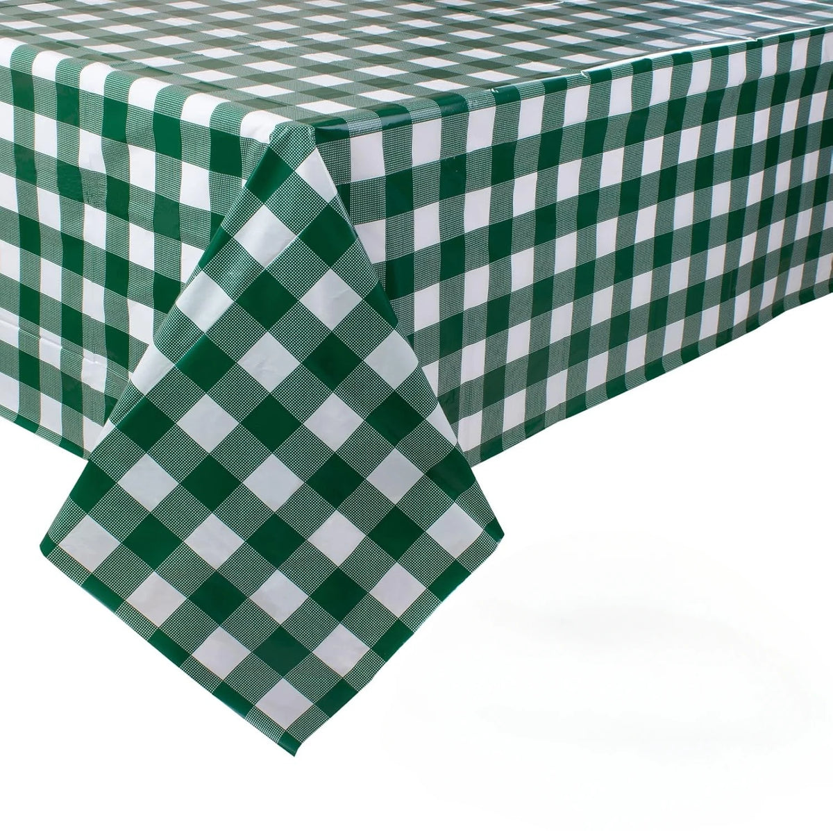 Retro Pink Gingham Tablecloth 54"x108"| Heavy-Duty Waterproof Plastic for Picnics&Coffee Shop Decor | Party Backdrop