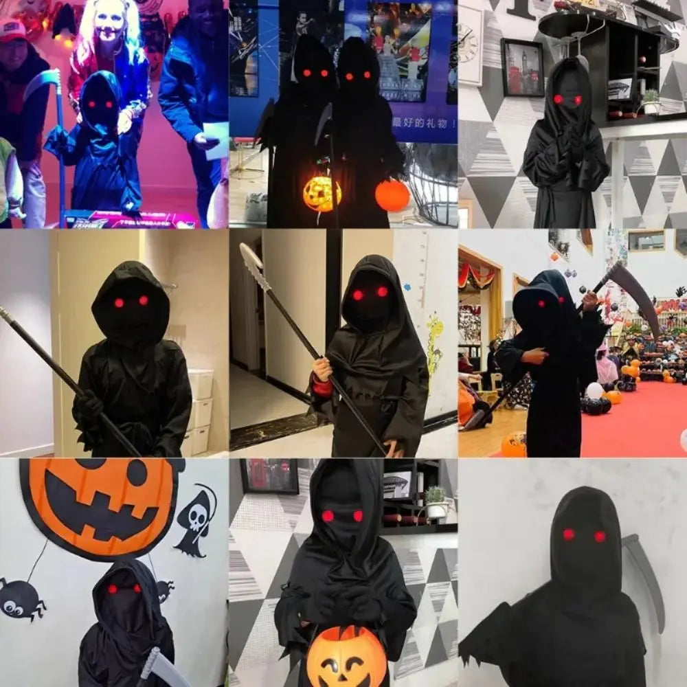 ABS LED Eyewear Red Eyes Glasses Black Red Masquerade Party Luminous Glasses Light-Up Anime Role Halloween Cosplay Prop DIY