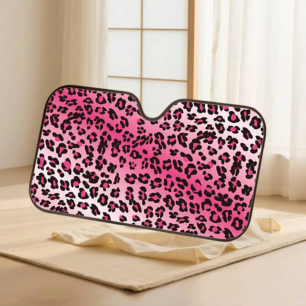 Animal Fur (Leopard Print) Car Sun Shade Windshield Cover