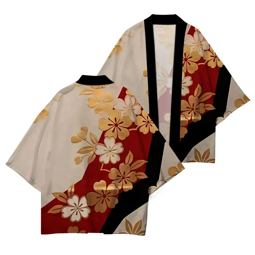 Cherry Blossom Half Sleeve Summer Kimono