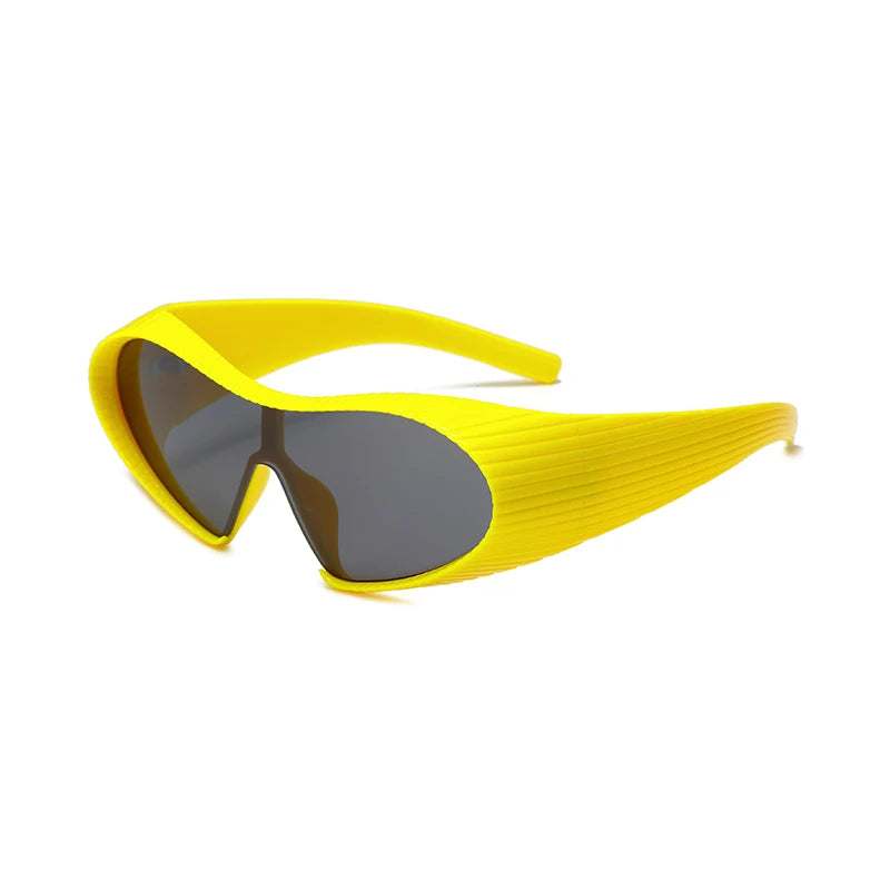 2025 New Fashion Personality Y2k Trendy Sunglasses For Men And Women Futuristic Large Frame One-piece Protective Glasses 7751