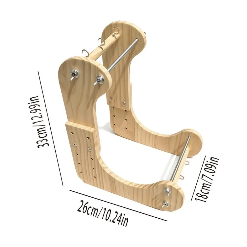 Wooden Beading Loom Kit Adjustable Length, Desktop Weaving Tool for DIY Bracelet Necklace Jewelry Making Craft Supply for Adults