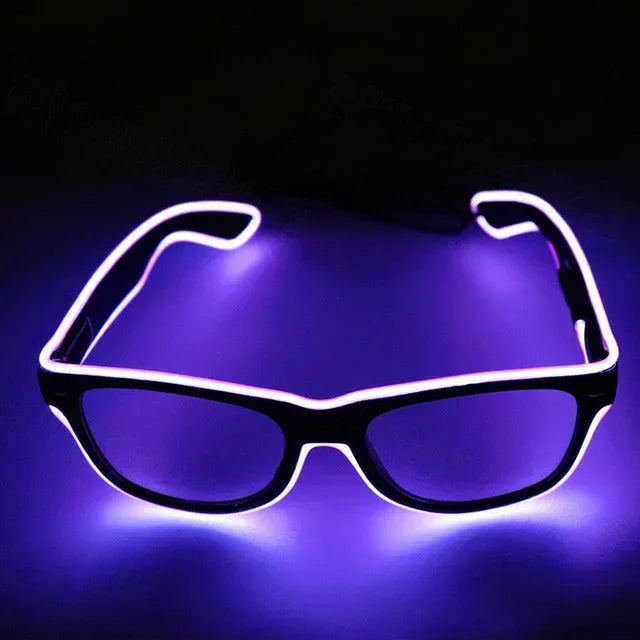 Flashing Glasses EL Wire LED Glasses Glowing Party Supplies Lighting Novelty  Bright Light Festival Neon Party Glow Sunglasses