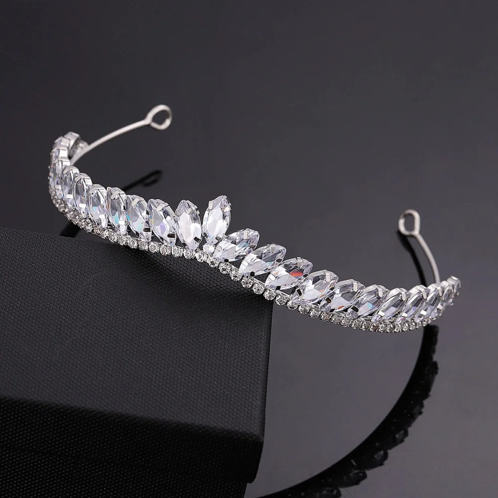 Minimalist Crystal Wedding Hair Tiaras For Bridal Women Headband For Bride Hairstyle Wedding Prom Headband Hair Accessories