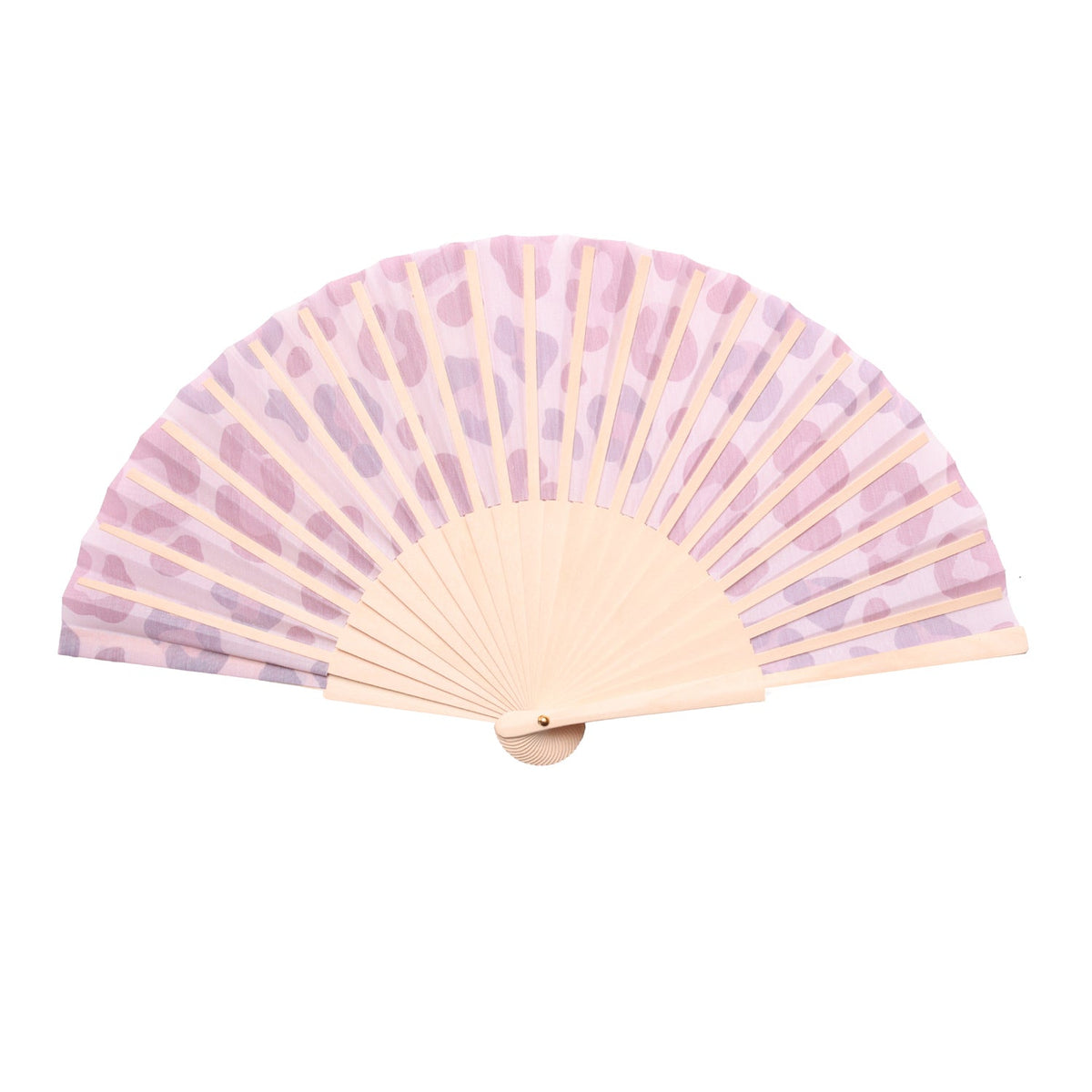 Pink Cheetah Print Hand Fan