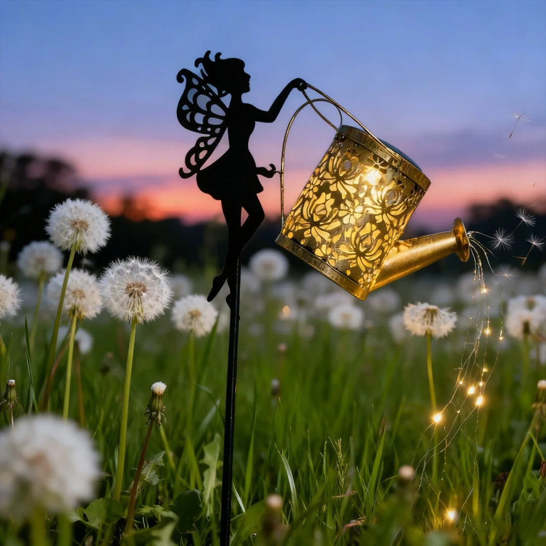 Spring planting, warm lighting, fairy tale kettle, Christmas and Halloween decoration, outdoor solar lights, garden decorations