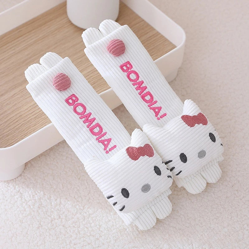 Hello Kitty Car Headrest Pillow Winter Warm Plush Doll Neck & Lumbar Support Cushion Adjustable Car Seat Pillow Seat Belt Cover
