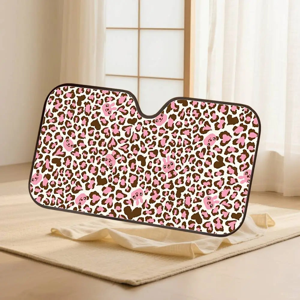Animal Fur (Leopard Print) Car Sun Shade Windshield Cover