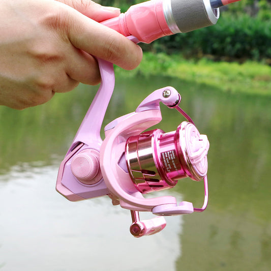 Black Shark Cixi All-Metal Fishing Reel in Pink