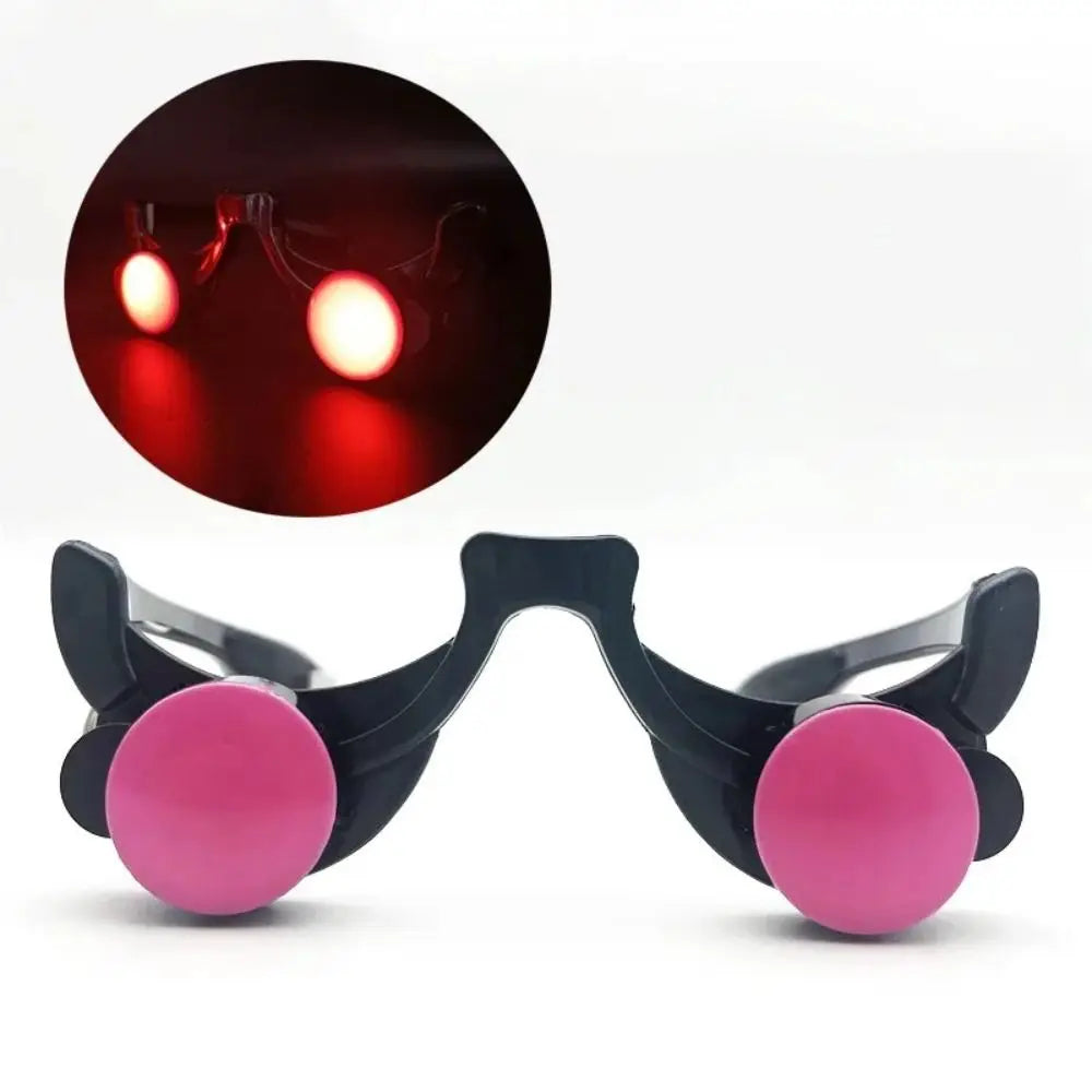 ABS LED Eyewear Red Eyes Glasses Black Red Masquerade Party Luminous Glasses Light-Up Anime Role Halloween Cosplay Prop DIY