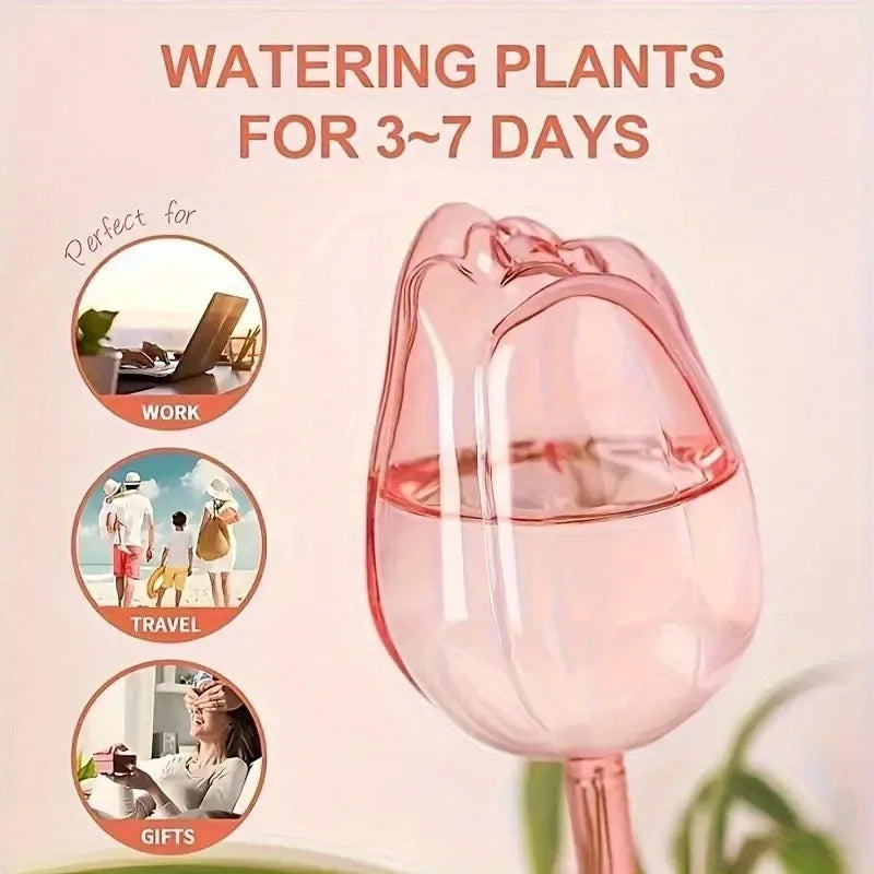 Pink Tulip Plant Watering Balls Plant Drippers