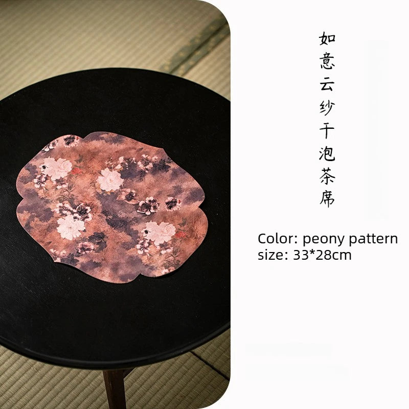 Tea Mat Zen Waterproof Dry Brew Table Pad Portable Travel Outdoor Kung Fu Tea Ceremony Set Accessories Minimalist Home Decor