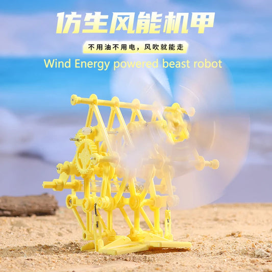 Wind Energy Powered Beast Robot Science And Educatio Puzzle Assembly Creative Mechanical DIY Kit Child Education Toy