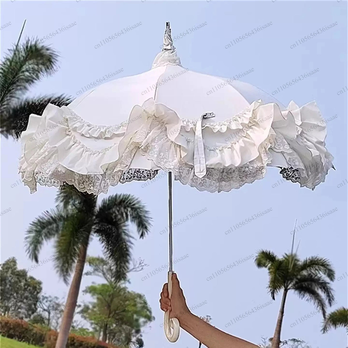 French Pagoda Lace Sun Umbrella