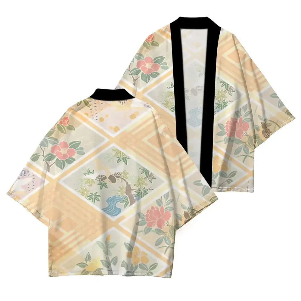 Cherry Blossom Half Sleeve Summer Kimono