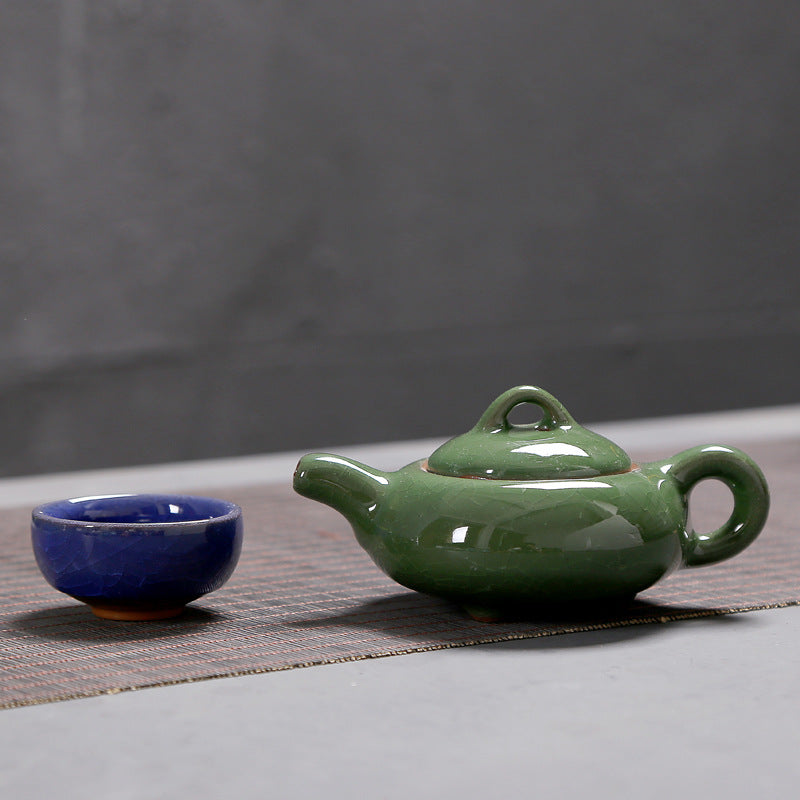 Dehua Ceramic Ice Crack Kung Fu Tea Set