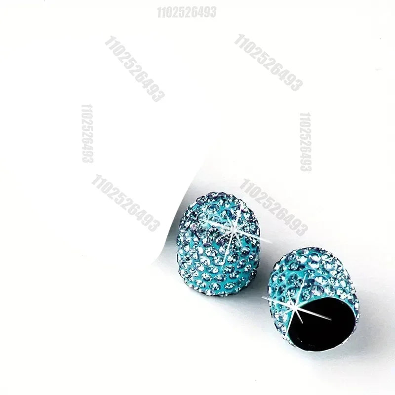 2/4PCS Diamond Car Tire Valve Caps Shining Dust-proof Wheel Valve Cover Vehicle Bling Crystal Valve Cap Car Styling Accessories