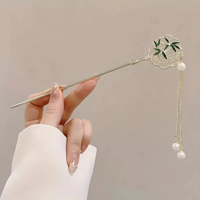 1/3/6pcs Elegant Chinese Style Tassel Hairpin with Traditional Floral Design for Women Bridal Wedding Hair Accessories HairStick