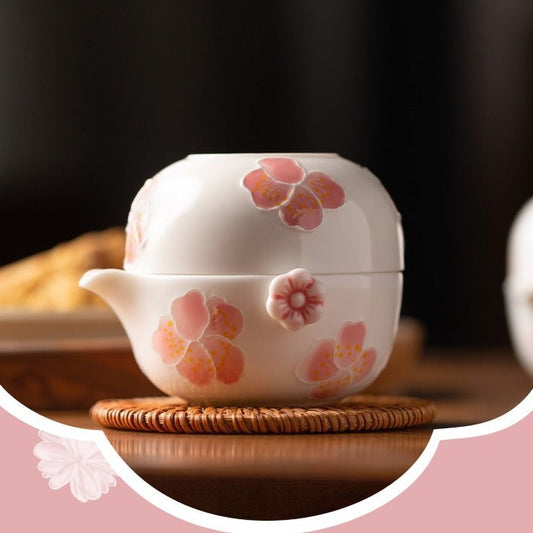 Sakura Kuaike Cup Portable ceramic Tea Set