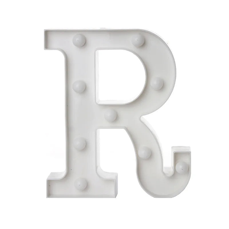 Alphabet Letter LED Lights Luminous Number Lamp Battery Warm Night Light for Home Wedding Birthday Christmas Party Decoration