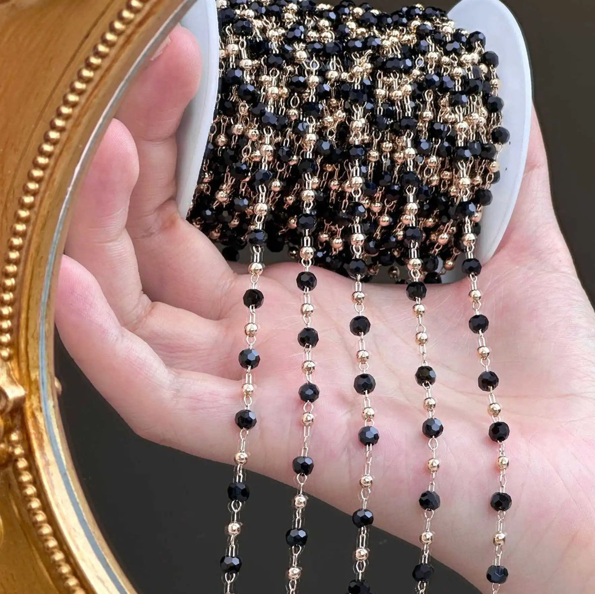 0.5/1 Meter Goth Style Black Cross Skeleton Pendant Chain For DIY