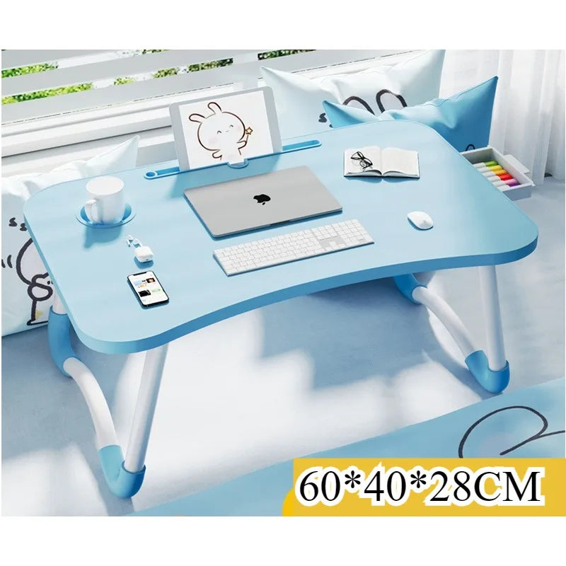 Bed Small table Foldable computer desk Student dormitory Upper bunk Desk Study table Writing table Color table