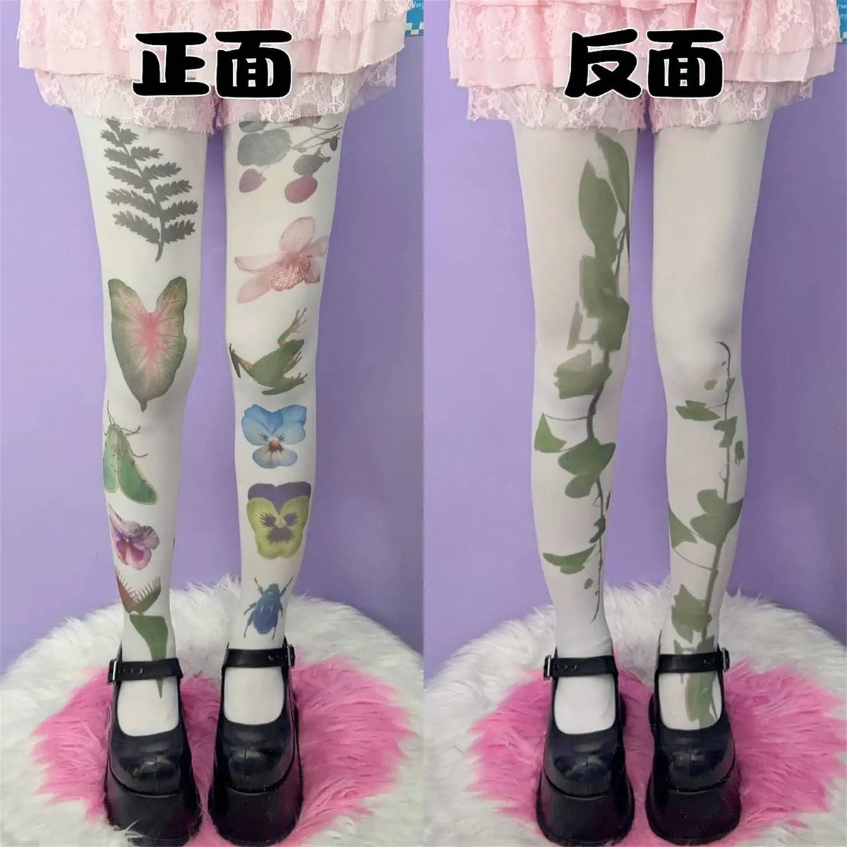 Shibuya Gyaru Y2K Sexy Girl Sexy Asian Culture Lolita Japanese Korean Cute Print Socks Kitten Doll Two dimensional Pantyhose