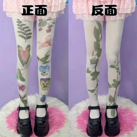 Shibuya Gyaru Y2K Sexy Girl Sexy Asian Culture Lolita Japanese Korean Cute Print Socks Kitten Doll Two dimensional Pantyhose
