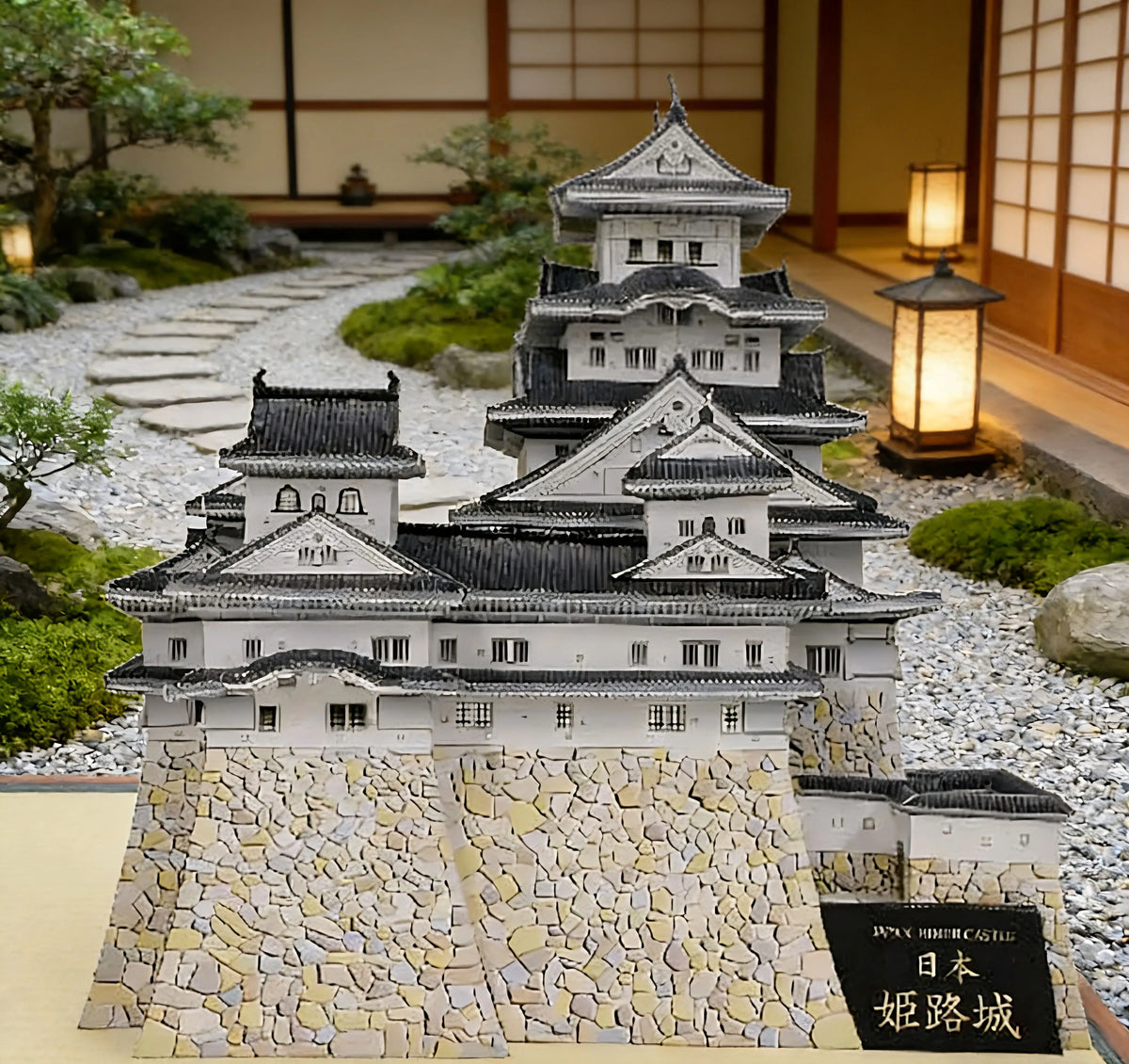 DIY Paper Model of Himeji Castle - Famous Japanese Castle Architectural Miniature, Handmade Craft Kit for Home Decor