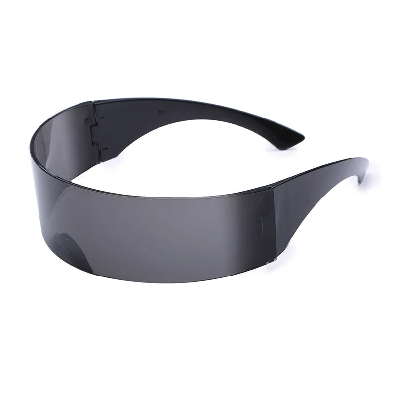 Y2K Futuristic Narrow Cyclops Visor Sunglasses Women Men Laser Sun Glasses UV400 Mirrored Lens Costume Party Eyewear
