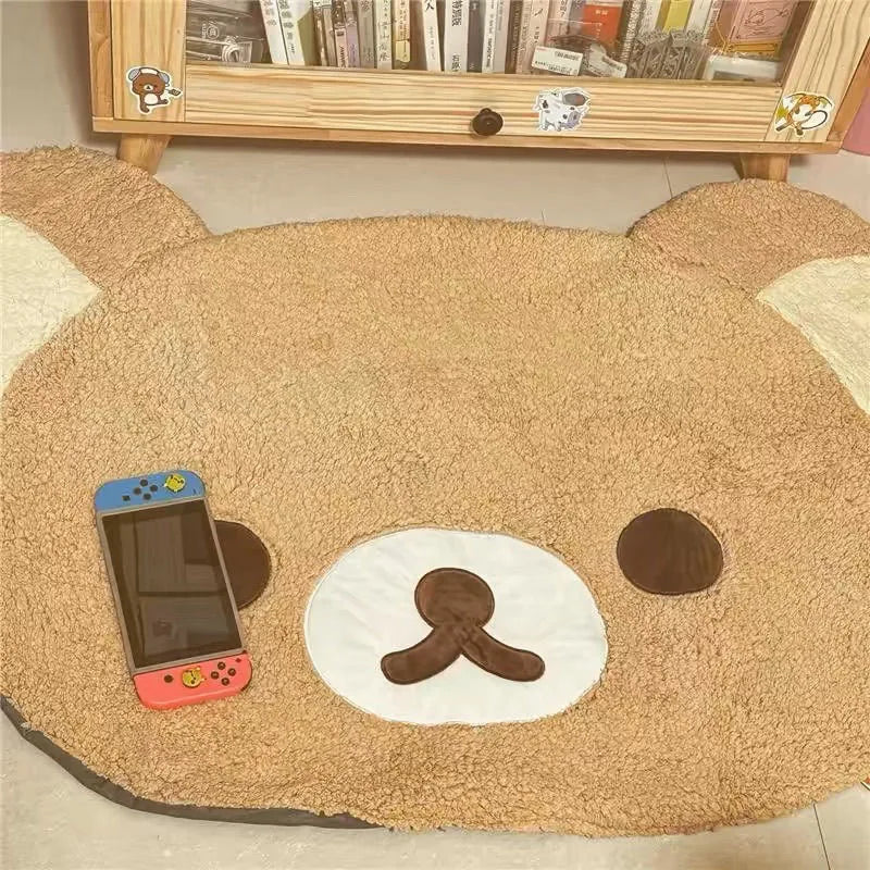 Rilakkumas Plush Rug Korilakkuma Bear Soft Floor Mat