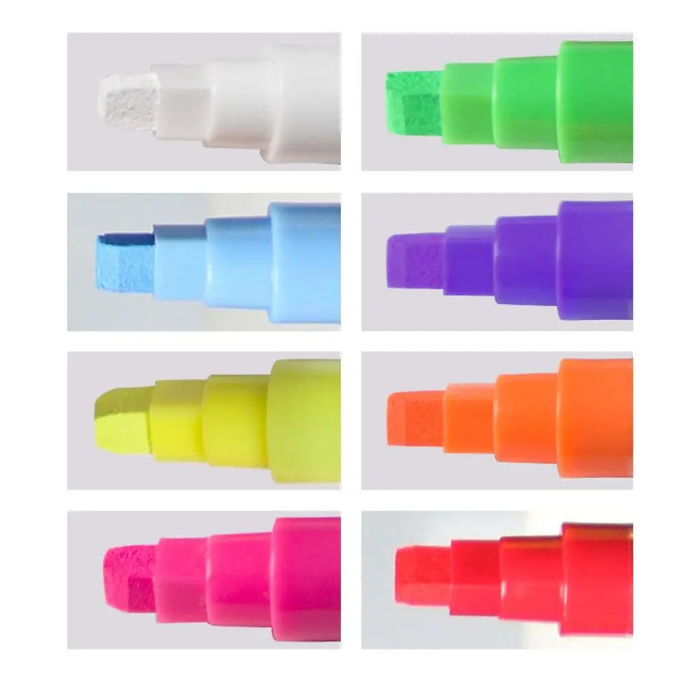 Multi-Color Glass Window Painting Blackboard Graffiti Whiteboard Pen Highlighters Liquid Chalk Pen Art Marker Pen