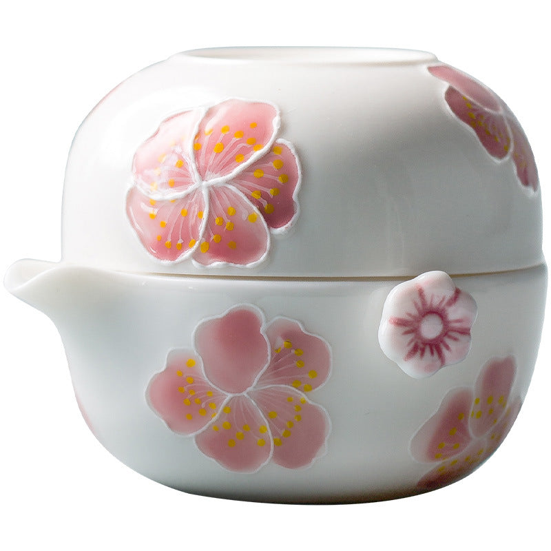 Sakura Kuaike Cup Portable ceramic Tea Set