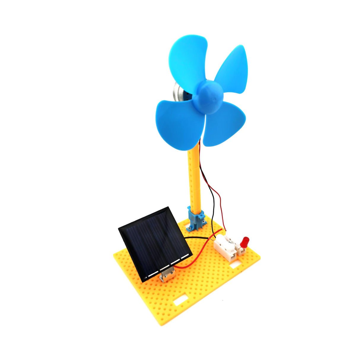 2 in 1 Solar and Wind Energy Powered Fan Model DIY Kit Science Experiment Toys for Children Hand-assembled Education Gift