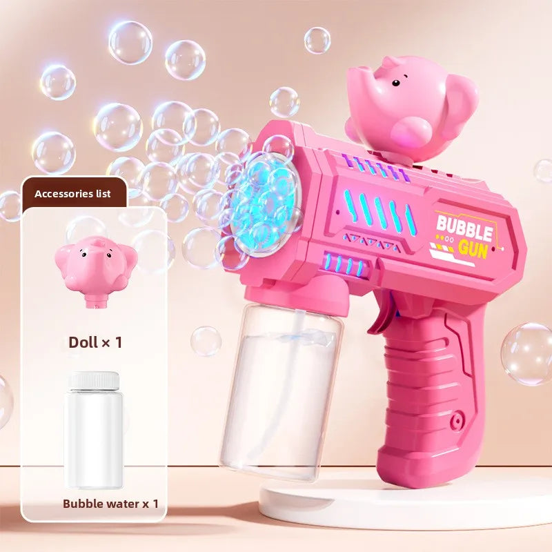 Childrens Electric Animals Bubble Machine Toys for Kids Elephant Rabbit Bear Automatic Bubbles Gun Outdoor Toy Birthday Gifts