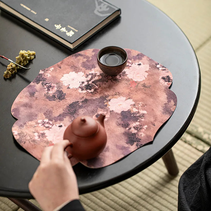 Tea Mat Zen Waterproof Dry Brew Table Pad Portable Travel Outdoor Kung Fu Tea Ceremony Set Accessories Minimalist Home Decor
